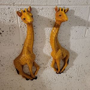 Vintage Giraffe Wall Plaques